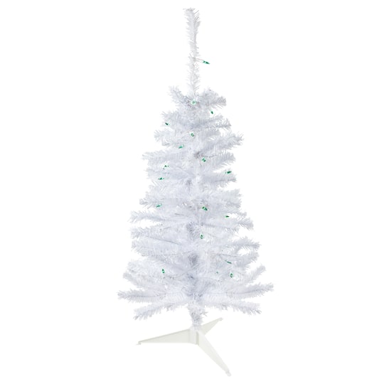 3Ft Pre-Lit Woodbury White Pine Slim Artificial Christmas Tree, Green Lights By Northlight | 3 ft | Michaels®